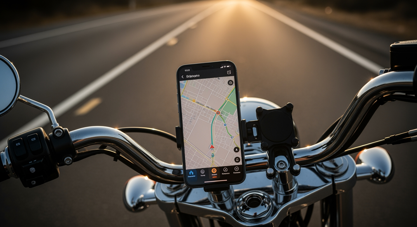 iPhone motorcycle mount hero