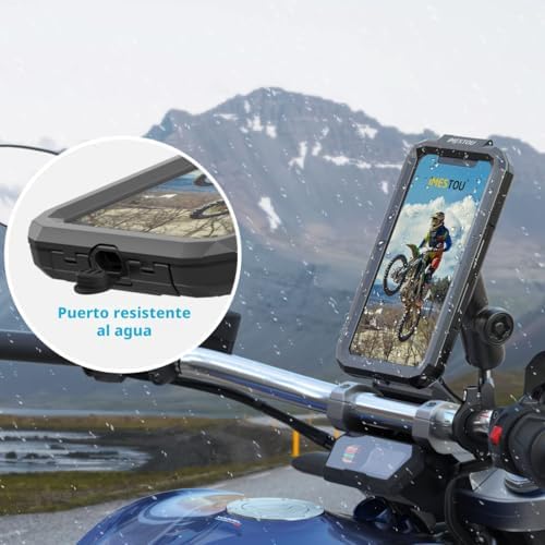 iMESTOU IP67 waterproof motorcycle phone mount on handlebar