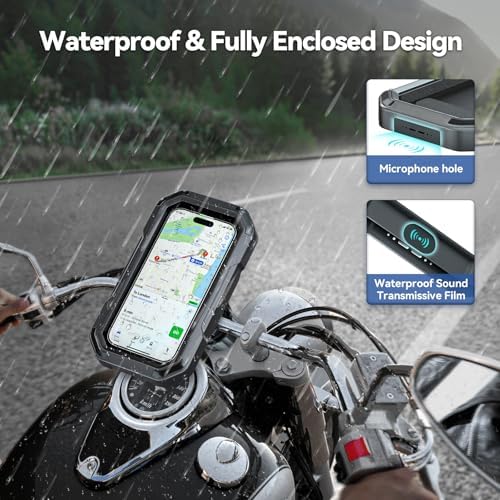 KDD waterproof motorcycle phone mount budget option
