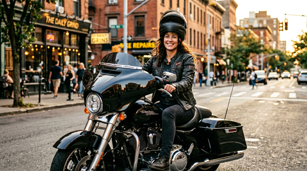 ai image woman on hd street glide