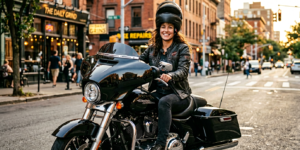 ai image woman on hd street glide