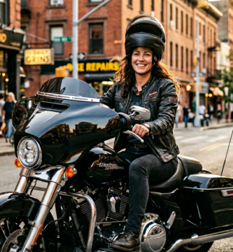 Best Harley-Davidson Street Glide Phone Mount for 2026 — Top 3 Picks 1 ai image woman on hd street glide