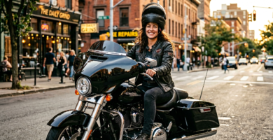 Best Harley-Davidson Street Glide Phone Mount for 2026 — Top 3 Picks 1 ai image woman on hd street glide